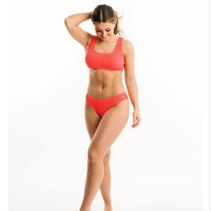 Muted Peach Ribbed Zyia Swimsuit